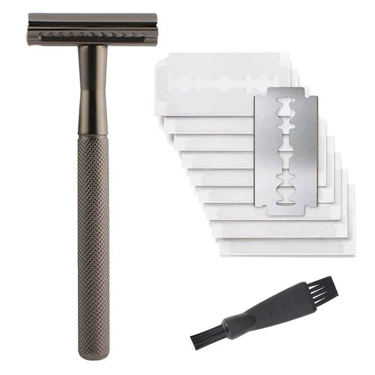 남성용 블랙 무게추 손잡이 안전 면도기, 10개의 더블 - Safety Razor Handle 리뷰 및 가격