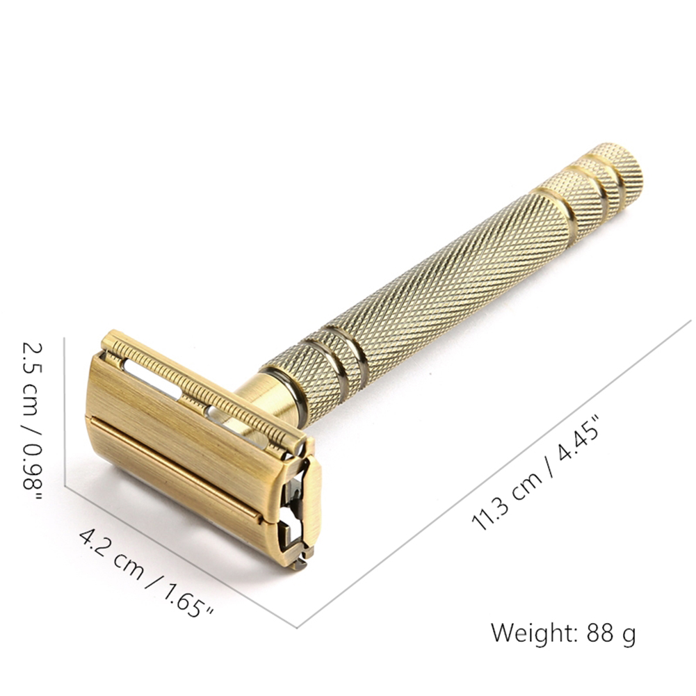 남성용 YINTAL 황동 안전 면도기, 더블 에지 수염 - Safety Razor Handle 리뷰 및 가격