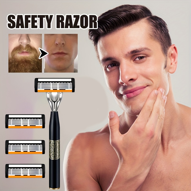면도기 클래식 6 레이어 안전 면도기 남성용 면도 및  - Safety Razor Handle 리뷰 및 가격