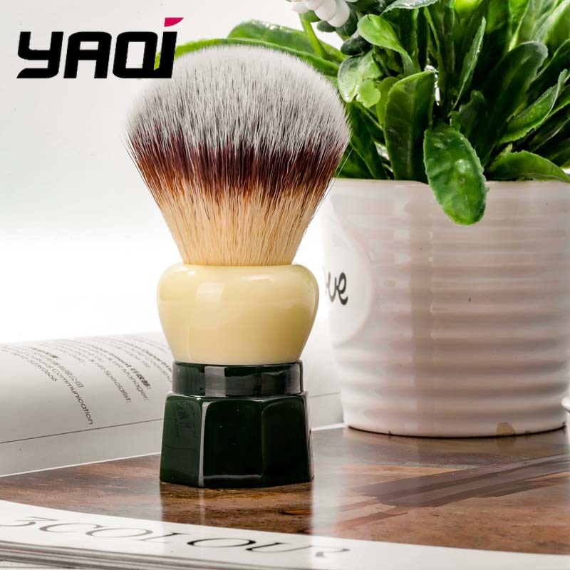 YAQI 남성용 면도 브러시, 화이트 그레이 브리슬,  - Safety Razor Handle 리뷰 및 가격
