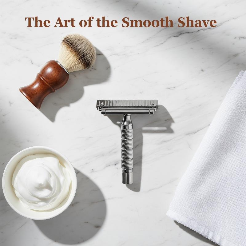 무광 블랙 싱글 블레이드 수동 안전 면도기 가죽 케이스 - Safety Razor Handle 리뷰 및 가격