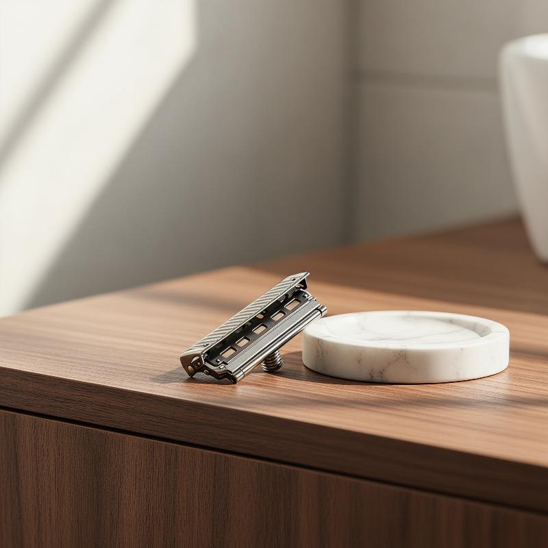 무광 블랙 싱글 블레이드 수동 안전 면도기 가죽 케이스 - Safety Razor Handle 리뷰 및 가격